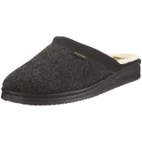 Fischer Herren Andy Filz-Pantoffel Schurwolle Hausschuhe, Schwarz/anthrazit