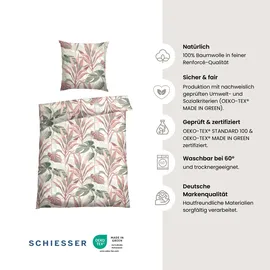 SCHIESSER Camilla Floral Rosa 135 x 200 cm + 80 x 80 cm