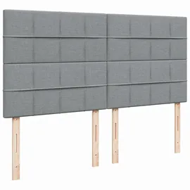 vidaXL Boxspringbett 180 x 200 cm Hellgrau
