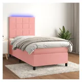 vidaXL Boxspringbett 90 x 200 cm Rosa