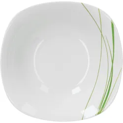 Servierschale Bali 1.25L Buffet-Schale Servierteller Dessert Schilf-Dekor grün Porzellan Gastro