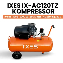 SCHEPPACH IX-AC120TZ 100L Kolbenkompressor 10 bar 3PS 412 l/min