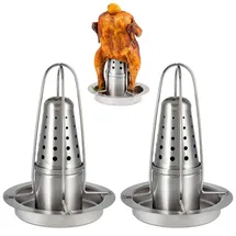 bremermann Hähnchenhalter 2er-Set onesize Edelstahl silber
