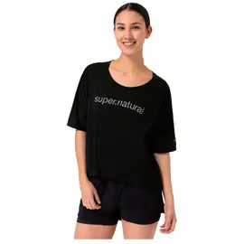 super.natural Liquid Flow Tee jet black/fresh white S