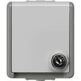 Aufputz-SCHUKO-Steckdose, abschließbar, IP44 - 75 x 66 x 66 mm - 1-fach