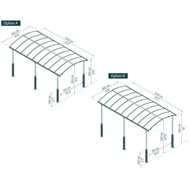 CANOPIA Carport Alpine 649 x 359 x 307 cm