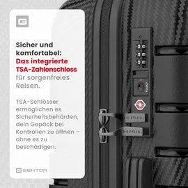 GENTOR Hartschalenkoffer GTSC XL 96 L Schwarz