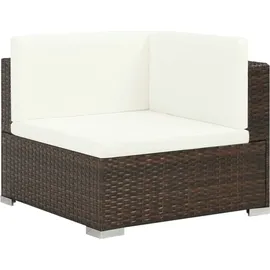 vidaXL Garten-Lounge-Set 8-tlg. mit Auflagen braun