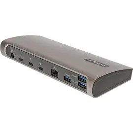 Startech com TB4CDOCKUE Cablato, Thunderbolt 4, 96 W, 10,100,1000 Mbit/s, Nero, Grigio, MMC, MicroS (Thunderbolt, Dockingstation + USB Hub, Schwarz,