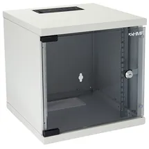 HMF 63406-07 Serverschrank Netzwerkschrank 6HE Wandgehäuse 10 Zoll, Rack Lichtgrau