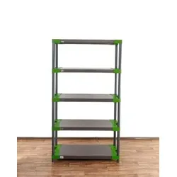 PROREGAL Kunststoffregal BIG GREY BEAR Tall, HxBxT 180x110x46cm, Fachlast 160kg, Grau-Grün Kunststoff-Regal Euro-Regal Stecksystem Lagerregal
