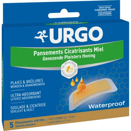 Urgo Honig Wundpflaster 4,5x7,5cm 5 Stück