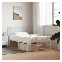 vidaXL Schaumstoffmatratze Weiß 90x200 cm Härtegrad H2 H3