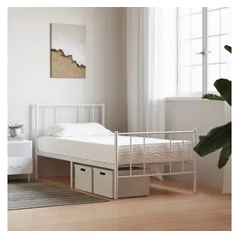 vidaXL Schaumstoffmatratze Weiß 90x200 cm Härtegrad H2 H3