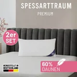 SPESSARTTRAUM Gänsedaunenkopfkissen Premium 40 x 40 cm Weiß