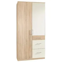 WIMEX Drehtürenschrank Click 90 x 199 x 58 cm Weiß/Beige