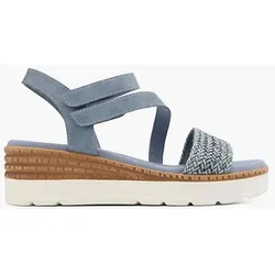 Komfort Keilsandalette - Damen - blau