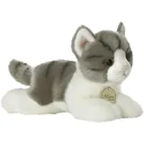 AURORA MiYoni Katze 20 cm Grau/Weiß