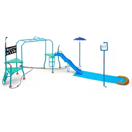 Plum Kinderspielturm Water Park Blaster Course Blau
