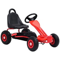 vidaXL Tretfahrzeug Pedal Go-Kart mit Luftreifen Rot