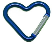 Karabiner Herz blau