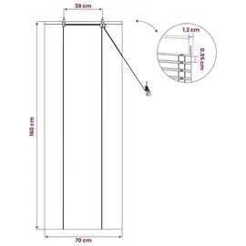 vidaXL Rollo Natur 70 x 160 cm Bambus/Braun
