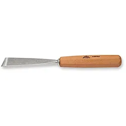 Schnitzmesser lang, poliert Stich 1 schräg  2 mm