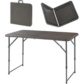 [en.casa] Adelfia Klapptisch 120 x 60 x 90 cm Dunkelbraun