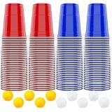 AOLUXLM [100+10] Beerpong Partybecher Beer Pong Becher 480ml /16OZ Bier Pong Party Becher | Wiederholbare Trinkbecher Camping Cocktail Bier Weihnachten Geburtstag Hochzeit