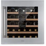 Klarstein Einbau-Weinkühlschrank, Kleiner Getränkekühlschrank Schmal, 1 Zone Weinkühlschrank mit Glastür, Indoor/Outdoor Beersafe, Kühlschrank Klein mit UV-Schutz, 5-20°C, 36 Flaschen