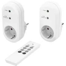 Hama Funksteckdose mit Fernbedienung, 3500W, Funksteckdose, 2er-Pack (223581)