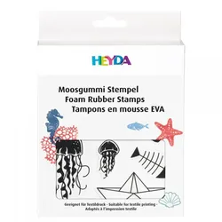HEYDA Moosgummi Stempel-Set "Maritim" (21 Stück)