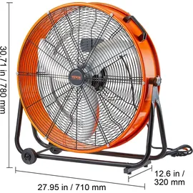 Vevor 61 cm Bodenventilator Orange