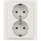 Busch-Jaeger Doppelsteckdose Studioweiß