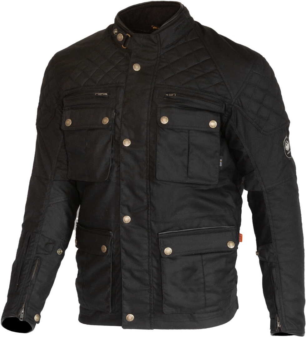 Merlin Edale II Motorfiets textiel jas, zwart, S