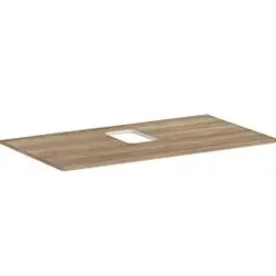 hansgrohe Xelu Q Konsole 54121230 980 x 550 mm, Ausschnitt mittig, Aufsatzwaschtisch mit Hahnloch, Eiche Natur