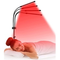 4-Kopf-Infrarot-Licht-Therapie-Lampe, 660nm 850nm Rotes Infrarot-Licht-Therapie-Gerät, Timing-Funktion, 360 einstellbare Infrarot-Licht-Gerät für Körper Schmerzlinderung