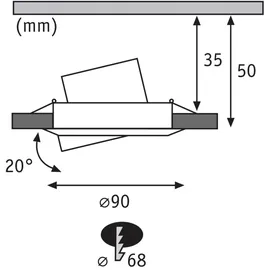 Paulmann Einbauleuchte 3x420lm rund Weiß