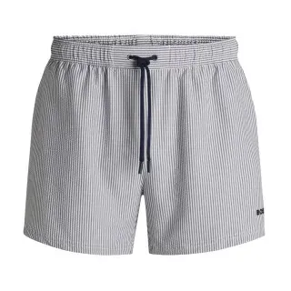 BOSS für Herren. 50540042 Marineblauer gestreifter Badeanzug aus Hirsaka (XL), Strandbekleidung, Recyceltes Polyester, Nachhaltig