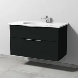 Sanipa Waschtischunterschrank „3way“ in Vulkan-Matt,
