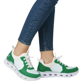 Rieker Slip-On Sneaker Damen Grün/Weiß 37