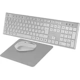 Tacens Zenith, 3-in-1 Kabelloses Combo mit DualLink 2.4 GHz Technologie, Full-Size Komplett mit SmartKey Copilot AI, Optische Maus 3200 DPI, Nanotextil-Mauspad, Spanische Sprache, Weiß