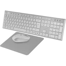 Tacens Zenith, 3-in-1 Kabelloses Combo mit DualLink 2.4 GHz Technologie, Full-Size Komplett mit SmartKey Copilot AI, Optische Maus 3200 DPI, Nanotextil-Mauspad, Spanische Sprache, Weiß