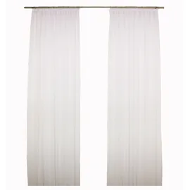 Wirth Gardine WIRTH "Mara", weiß, B:250cm H:120cm, Polyester, Gardinen, Gardine, Fertig-Store mit FB 1:3 nach Maß