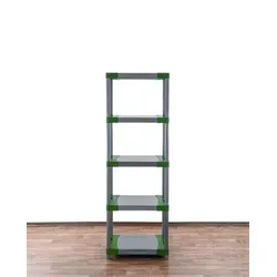 PROREGAL Kunststoffregal BIG GREY BEAR Tall, HxBxT 180x80x46cm, Fachlast 160kg, Grau Kunststoff-Regal Euro-Regal Stecksystem Lagerregal