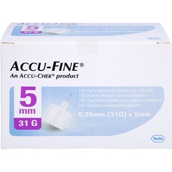 Accu Fine Sterile Nadeln F.insulinpens 5Mm 31G 100 ST
