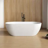 rivea Malie Freistehende Badewanne für individuelle Ab- und Überlaufsysteme L: 180 B: 80 cm, BR0072WM,