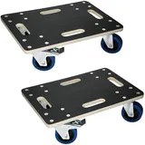 ECD Germany 2Er Set Transportroller mit 2 Feststellbremse 35x50 cm bis 800kg