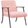 vidaXL Sessel Rosa 59 x 75 x 78 cm Lockiger wollähnlicher Stoff mit Kissen