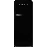Smeg FAB28RBLM6 50's Style Retro Stand Kühlschrank mit Gefrierfach, 60,1 cm breit, 270 L, Türanschlag rechts, schwarz matt